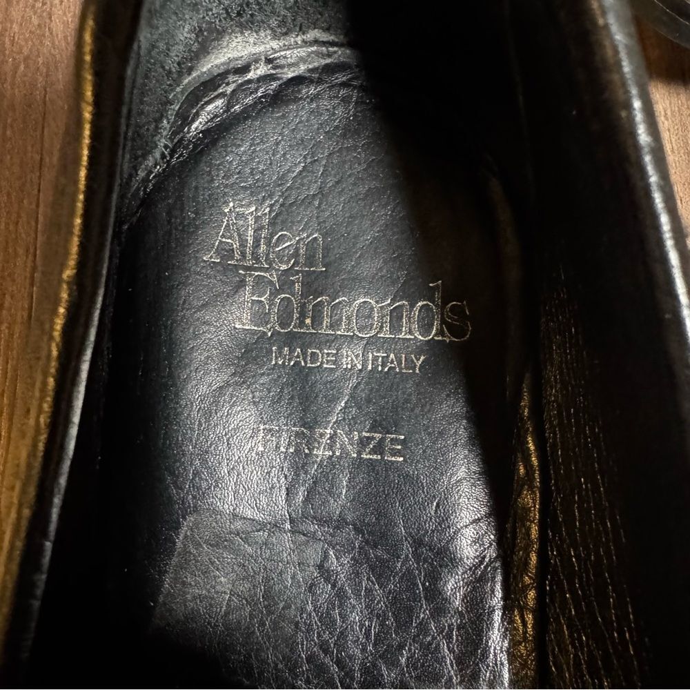 ALLEN EDMONDS Firenze Horse Bit Loafers Black Pebbled Leather Italy Men Sz 13 - Picture 4 of 8